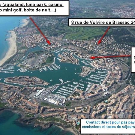 Cap D'Agde Studio Cabine 6 Pers. + Terrasse + Parking Prive + Clim Buitenkant foto